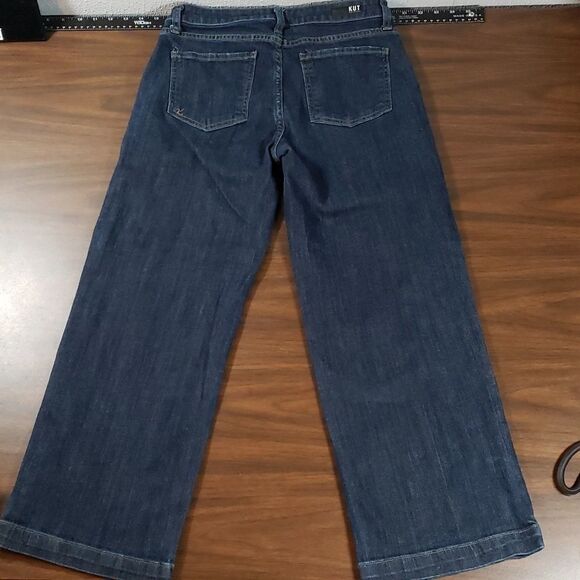 Kut From The Kloth Sophia Denim Culottes Jeans 2 Dark Wash - Picture 5 of 11